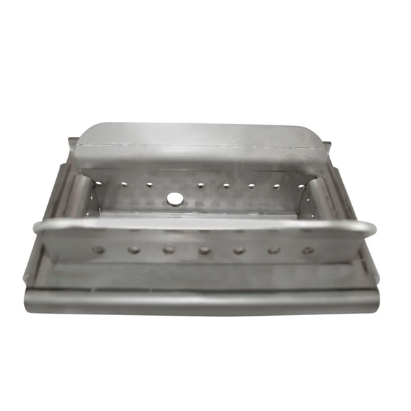 Burn pot with incorperated bottom grate, shallow model. In steel, for Cadel pellet stove.